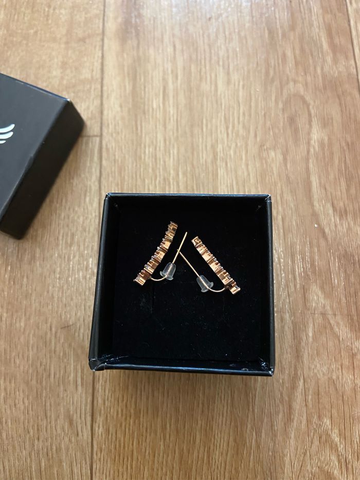 Boucles d’oreilles lobe or rose femme - photo numéro 2