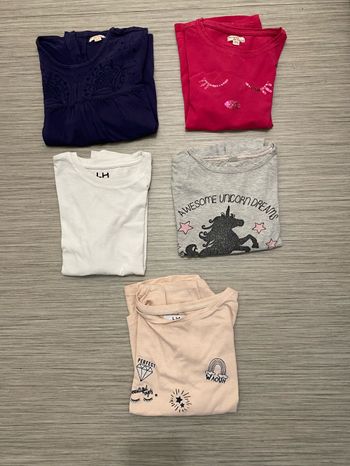 Lot de 5 maillots manches longues en 10ans