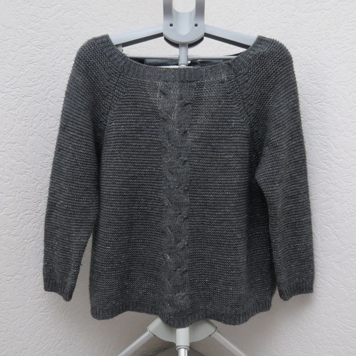 Pull Andy & Lucy – Gris anthracite, détail pailleté, dos noué 😍