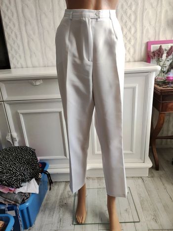 Pantalon à pinces blanc afibel t44
