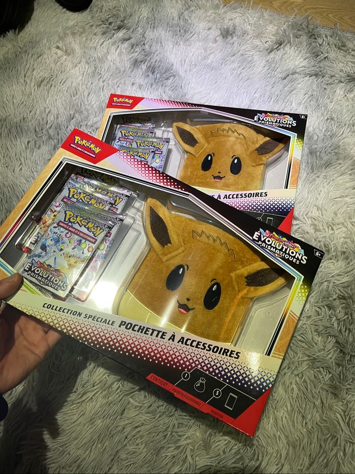 Pokémon lot de 2 coffrets accessoire Evoli - évolutions prismatiques - photo numéro 3