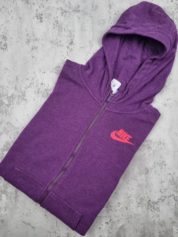 Veste zippée à capuche violette Nike – Taille XL Femme (mesures en photos)