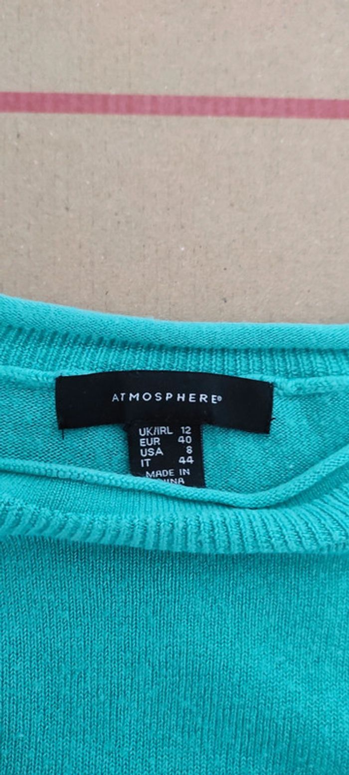 Joli pull bleu vert - photo numéro 4