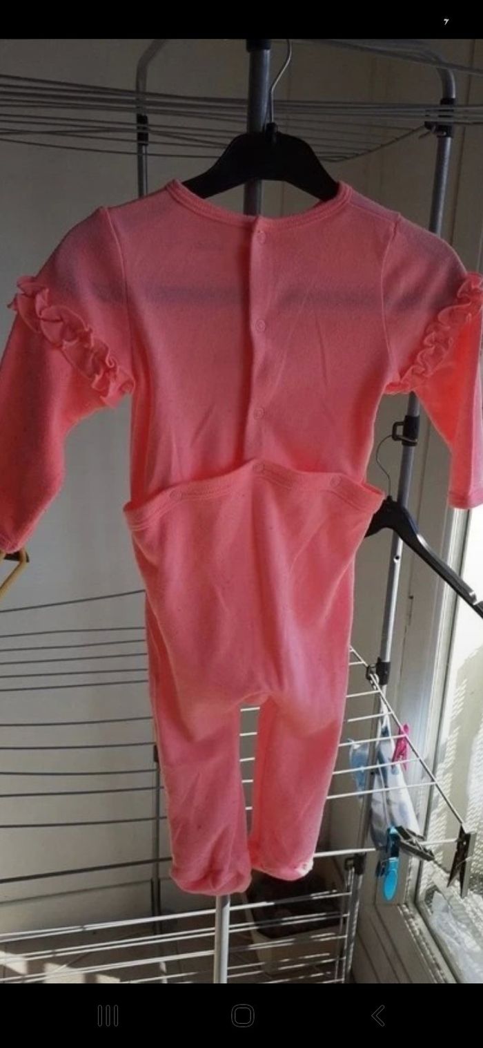 Pyjama coton rose 12mois - photo numéro 2