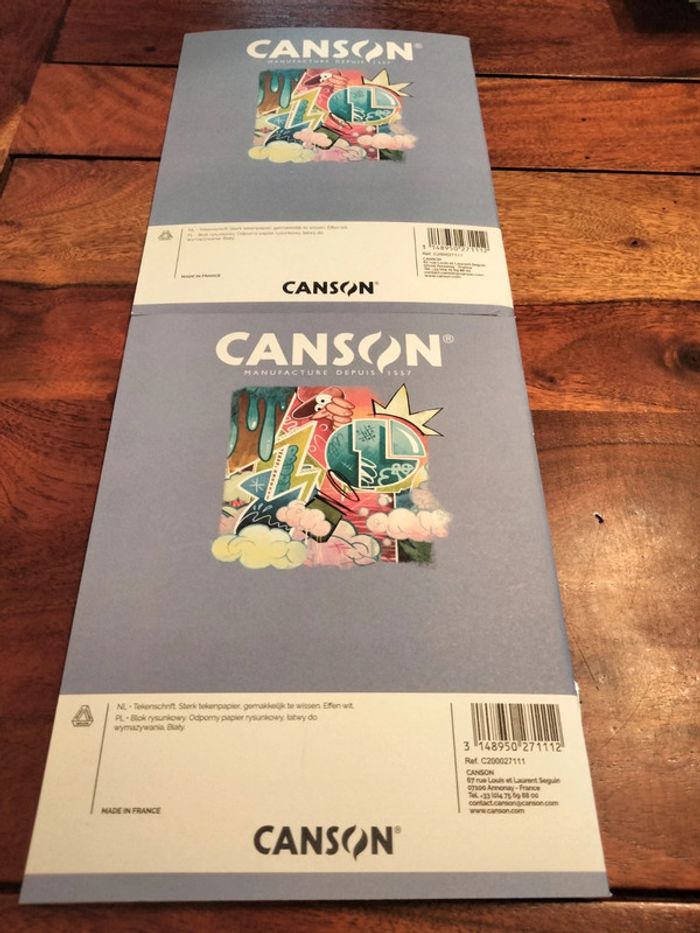 Lot de 2 cahiers de dessins neufs de 32 pages chacun Canson - photo numéro 2