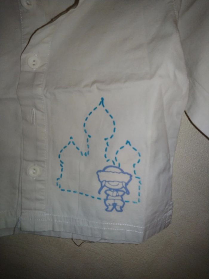 Chemise blanche la compagnie des petits taille 12 mois - photo numéro 2