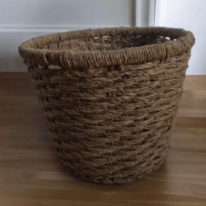 Panier en osier jute beige