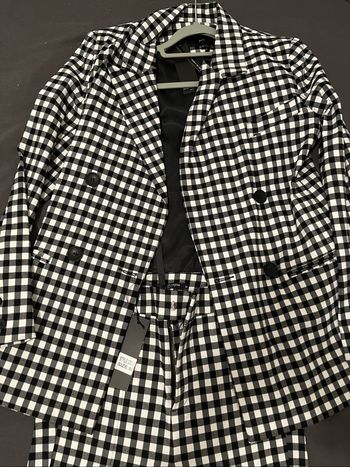 Ensemble tailleur pantalon à carreaux