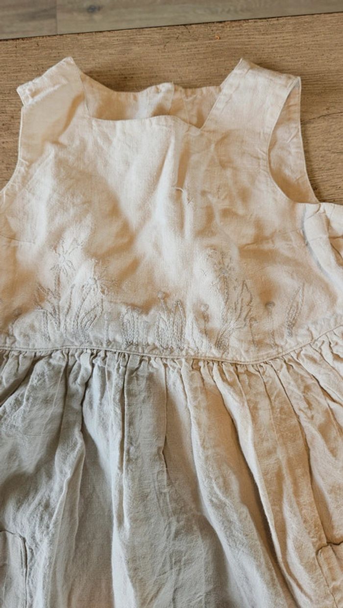 Robe courte beige sans manche, Cacharel, 12 ans - photo numéro 5