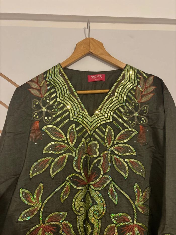 Robe verte orientale sequin - photo numéro 3