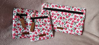 Lot de 3 pochettes cabaïa blanche rose