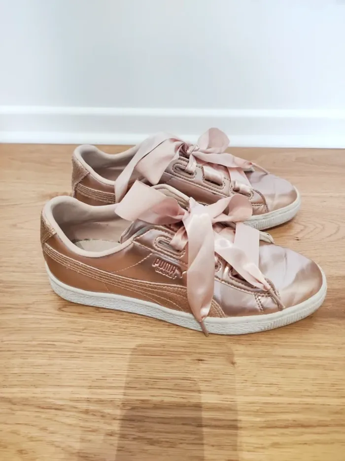 Sneaker Puma rose gold lacets satinée - 38 - très bon état - photo numéro 7