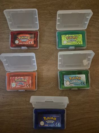Lot de 5 jeux GBA Pokemon cartmods