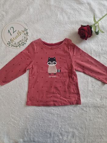 Tee shirt manches longues rose Obaibi
