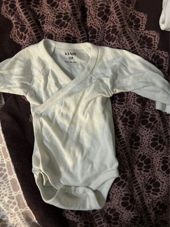 Body blanc 1 mois fille, garçon, mixte, bébé, Kiabi, 54cm