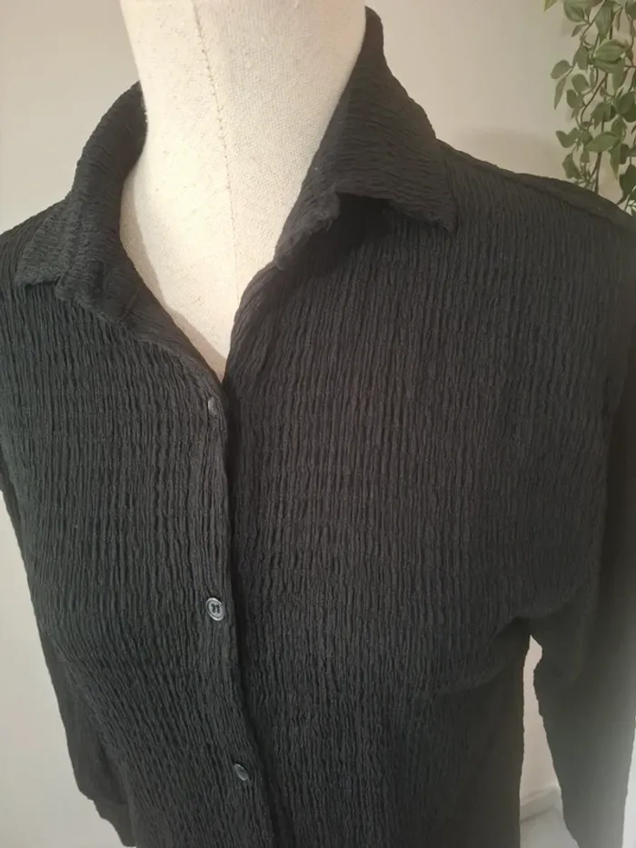 Chemise texturée noire T38 - photo numéro 2