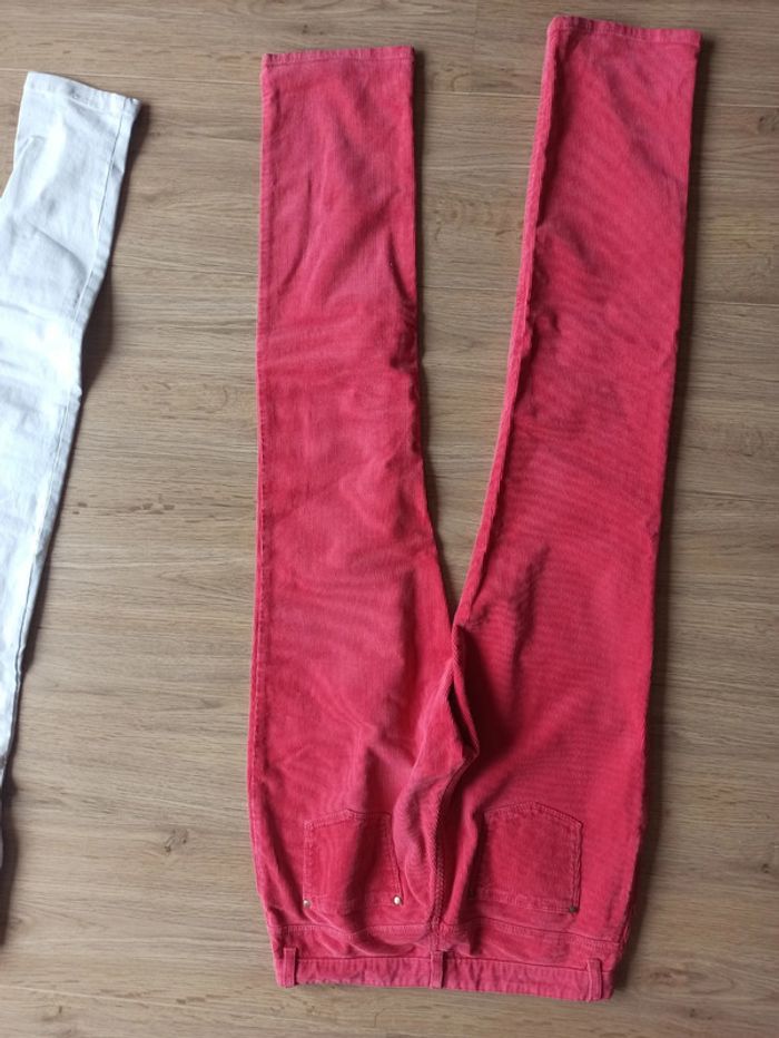 Pantalon en velours rose Petit bateau 12 ans 150 cm - photo numéro 4