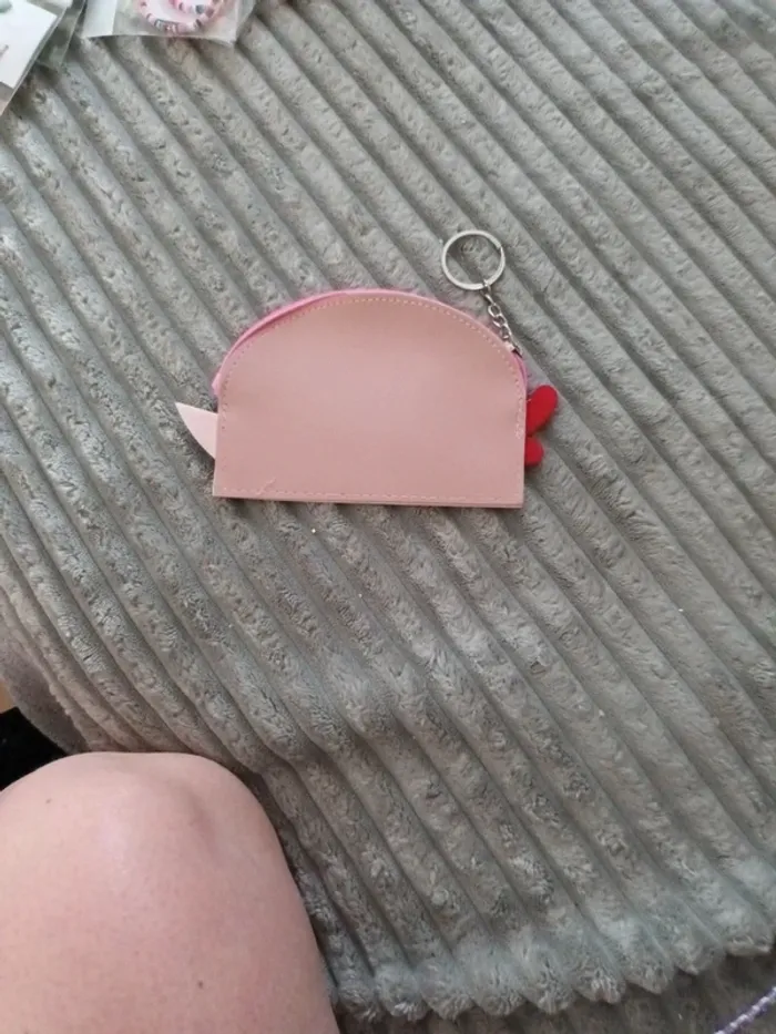 Porte monnaie poule rose - photo numéro 2