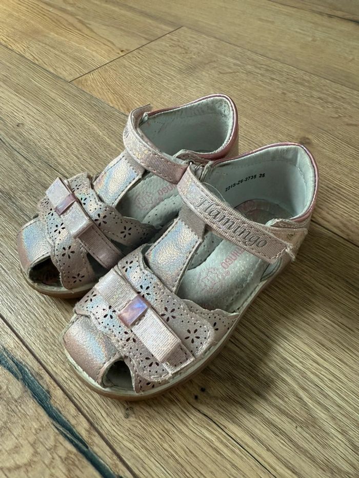 Paire de sandales rose pailletées fille 25 Flamingo - photo numéro 4