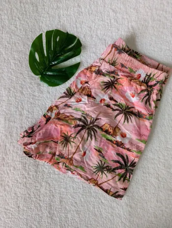 🌴 Short imprimé palmiers Primark – Taille M