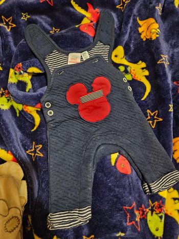 Salopette naissance Mickey