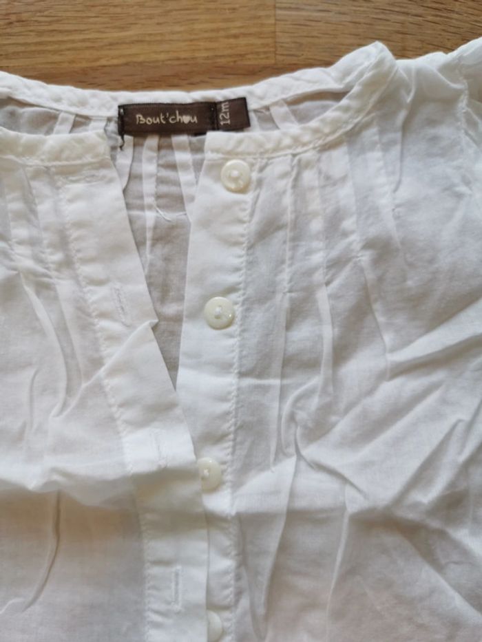Chemise blanche Bout'Chou 12 mois - photo numéro 2