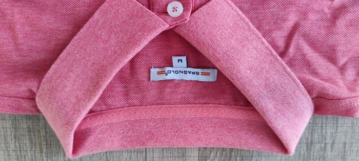 Polo manches courtes pour homme marque Spagnolo taille M couleur rose - photo numéro 2