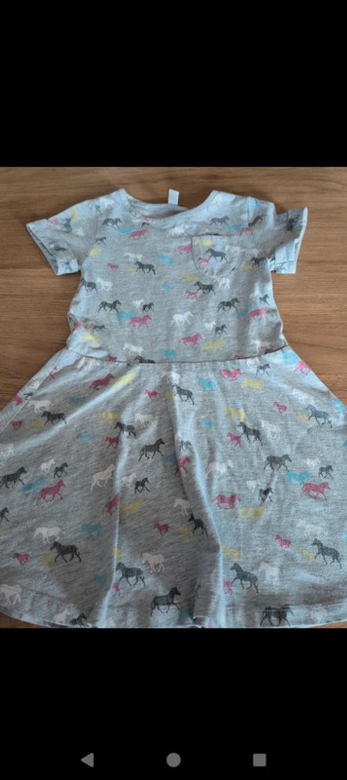 Robe courte robe motif cheval robe été