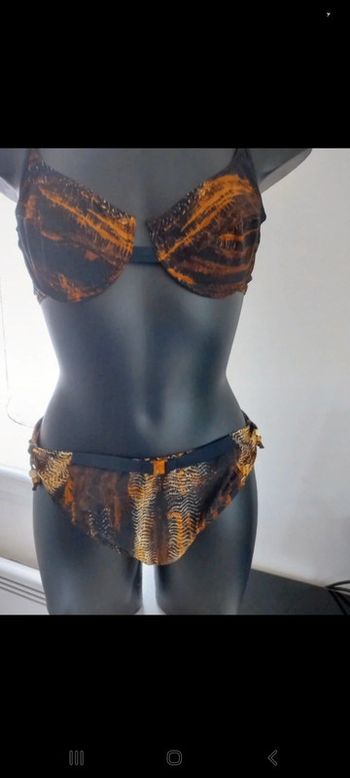 Maillot 2 pieces motif leopard