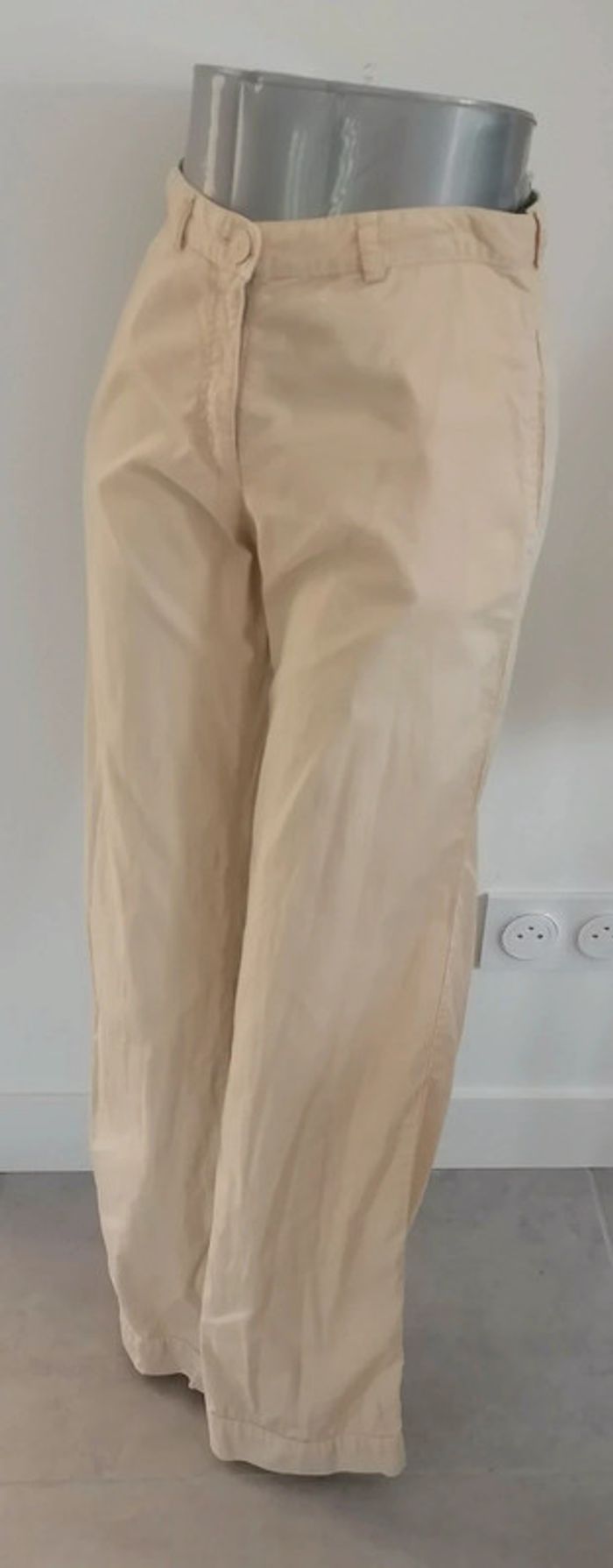 Pantalon beige évasé Taille 34/36 Armani Jeans - photo numéro 6