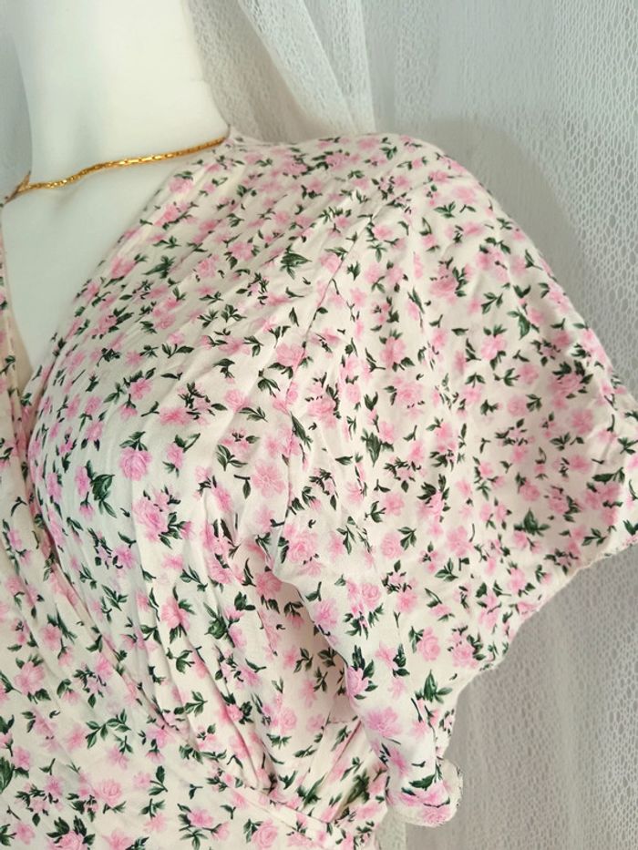 Americandreams | Robe fleurie portefeuille | t. L - photo numéro 4