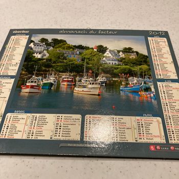 Calendrier poste 2012