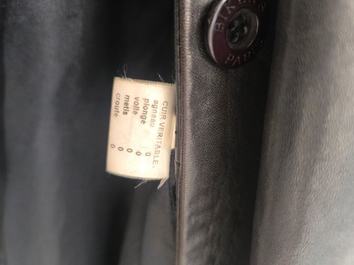 Veste noire en cuir véritable - photo numéro 10