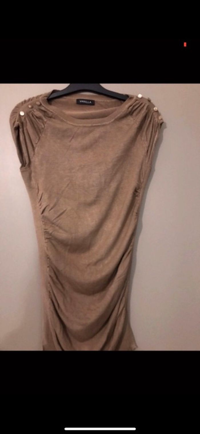 Robe pull taupe - photo numéro 3