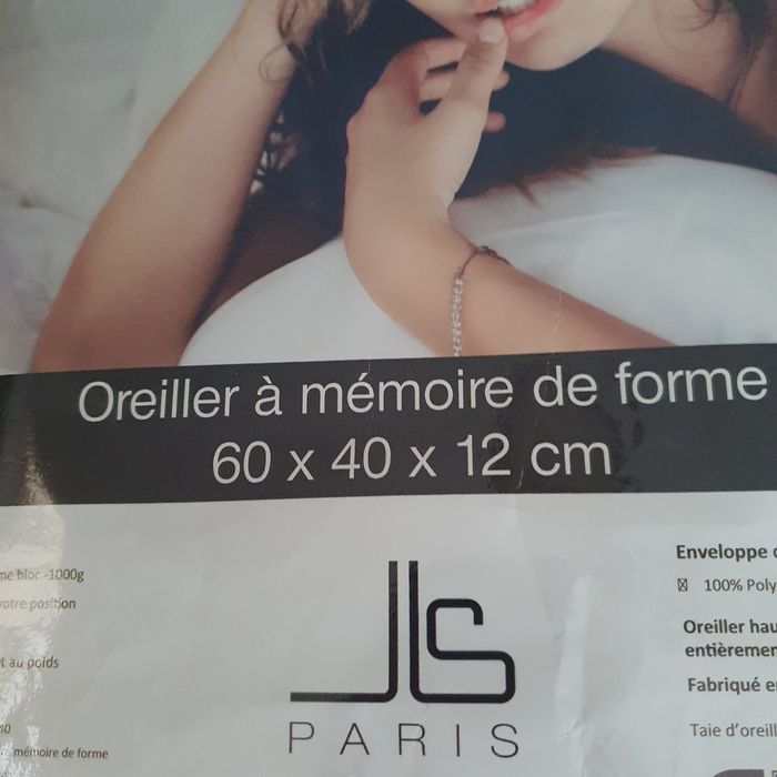 oreiller mémoire de forme neuf - photo numéro 3