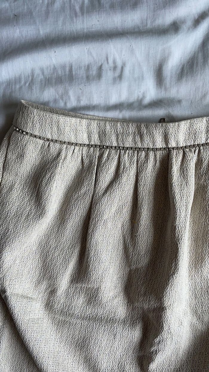 Jupe écrue légèrement paillettee - taille 36 - Monoprix - photo numéro 2