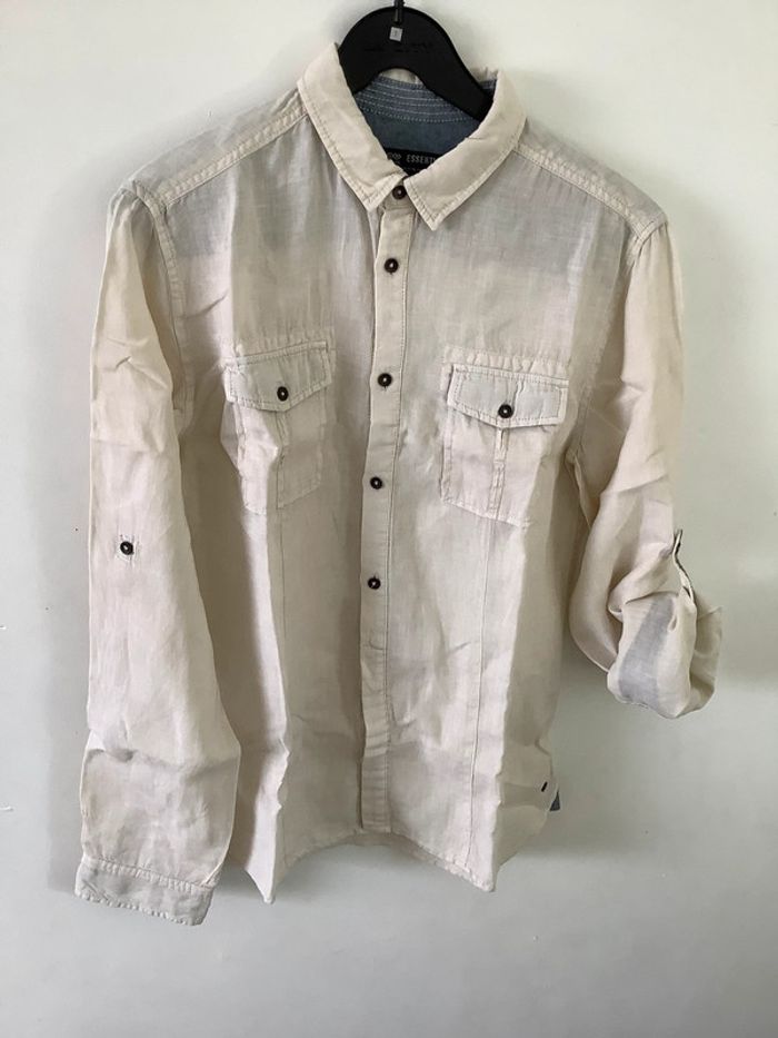 Chemise en lin écru Bonobo taille S