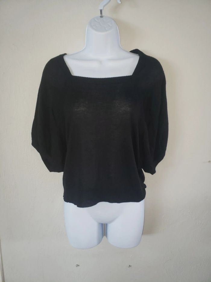 Pull léger court manches chauve souris
