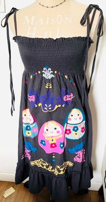 Robe bustier noire élastique poupée Russes taille 38