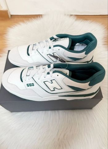 New Balance 550 - Blanc/Vert - Taille 45.5 - Neuf avec étiquettes