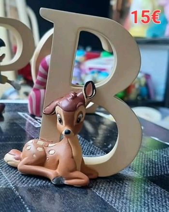Figurine Disney bambi lettre B