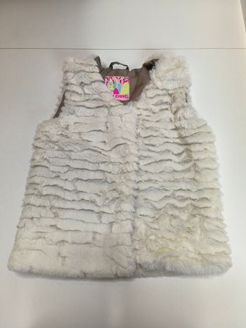 Gilet sans manches moumoute doux fille 18 mois