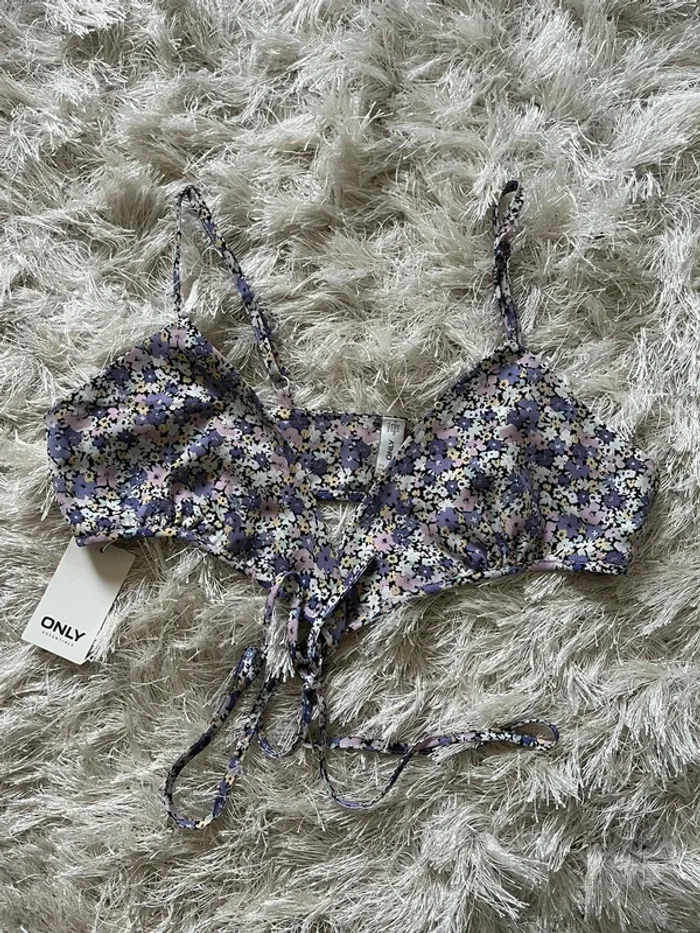 Brassière croisé fleuri only S