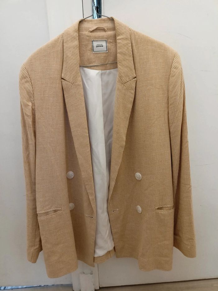 Blazer oversize pieds de poules