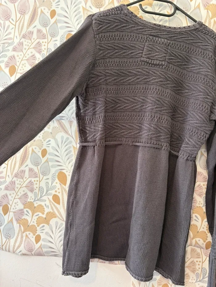Pull en maille gris/taupe - photo numéro 3