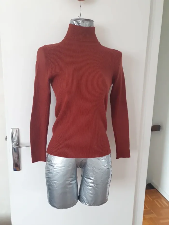 Pull col roulé