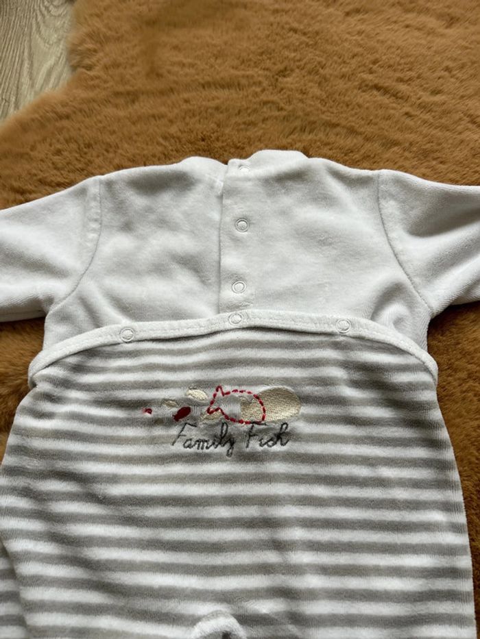 Pyjama blanc rayé lapin 3Suisses - photo numéro 3