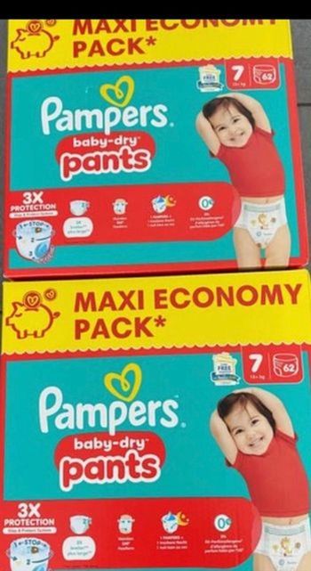 124 couches culottes Pampers pants taille 7