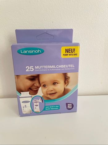 Sachets de conservation du lait maternel Lansinoh – 25 sachets à 6€ ( négociable)