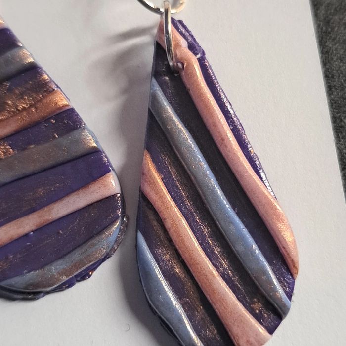 Parrurre boucles d'oreilles pendante avec pendentif assortie - photo numéro 3